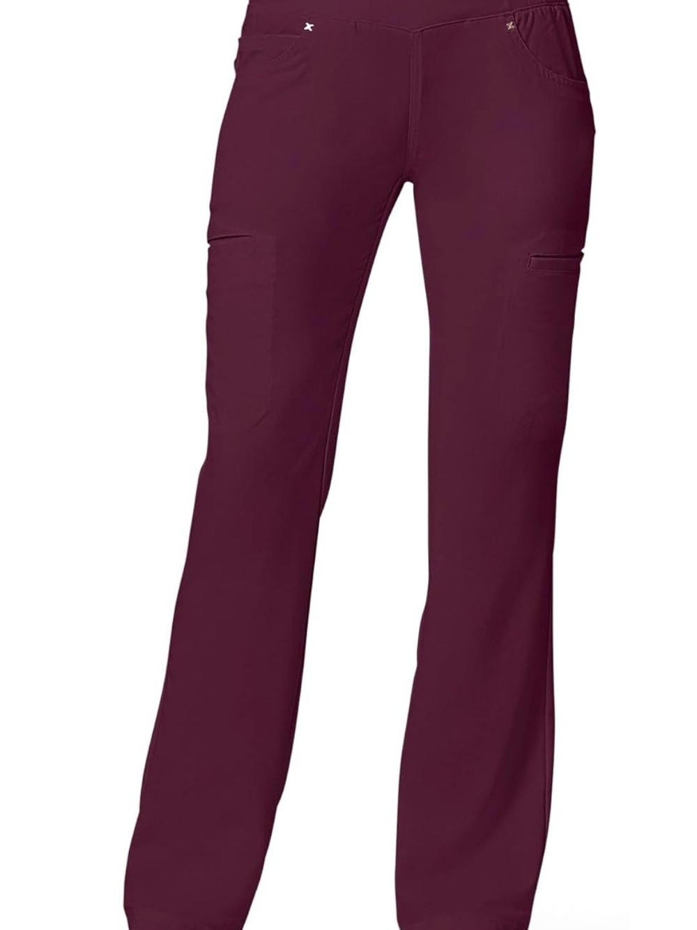 Cherokee Boot Cut Cargo Pants in Burgundy Plum color : WINE